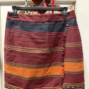 LOFT Multicolor Striped Pencil Skirt